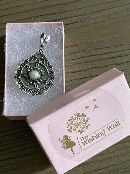 Natural Pearl Solid Sterling Silver 925 Pendant