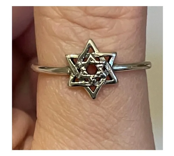 Jewish Star "Star of David" 925 Sterling Silver Ring