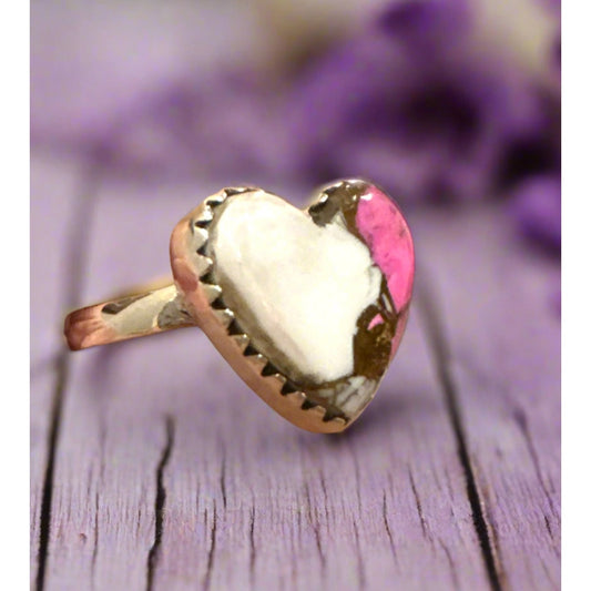 Cotton Candy Turquoise Ring Southwestern Sterling Silver Size 8
