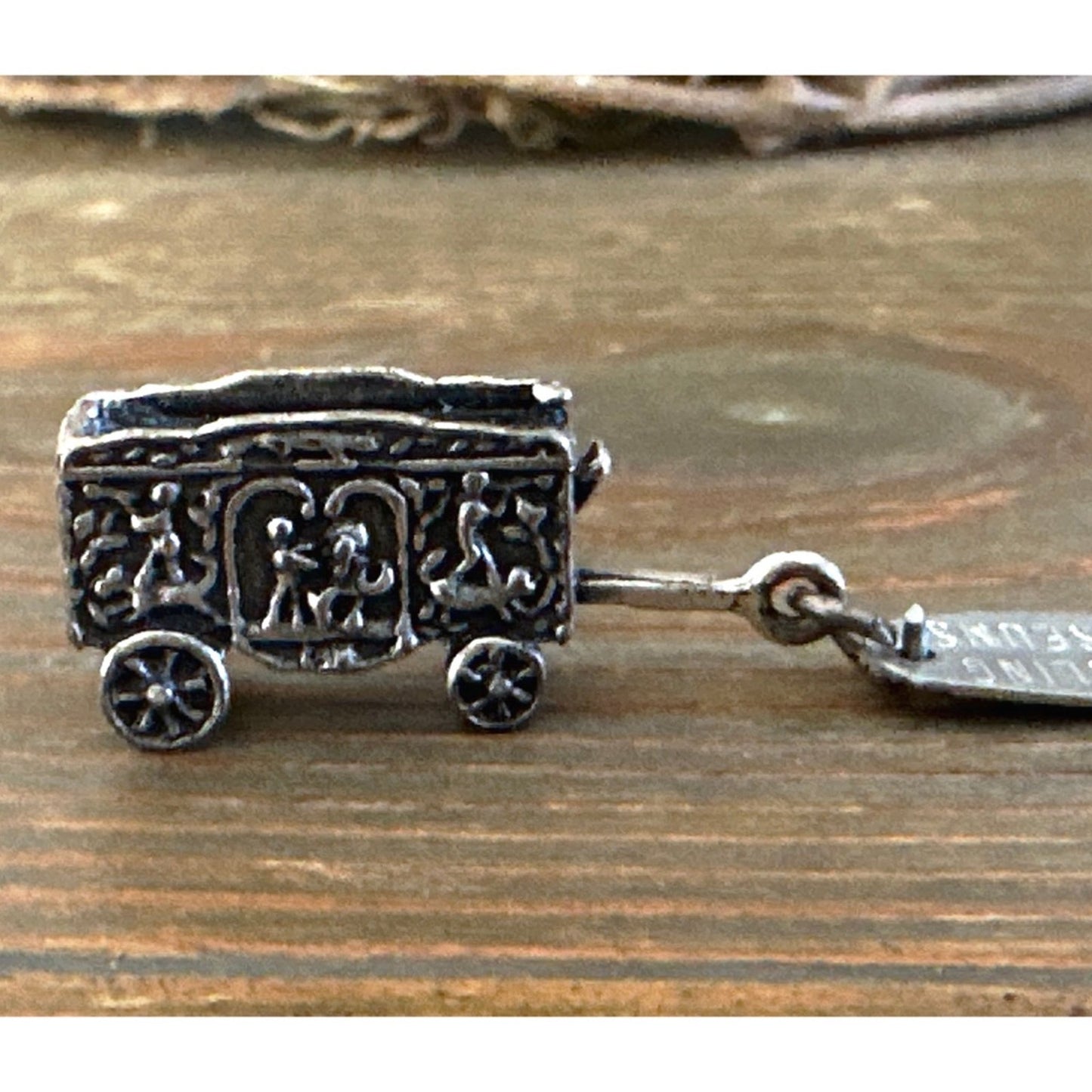 Vintage Ringling, brothers, circus car sterling silver charm