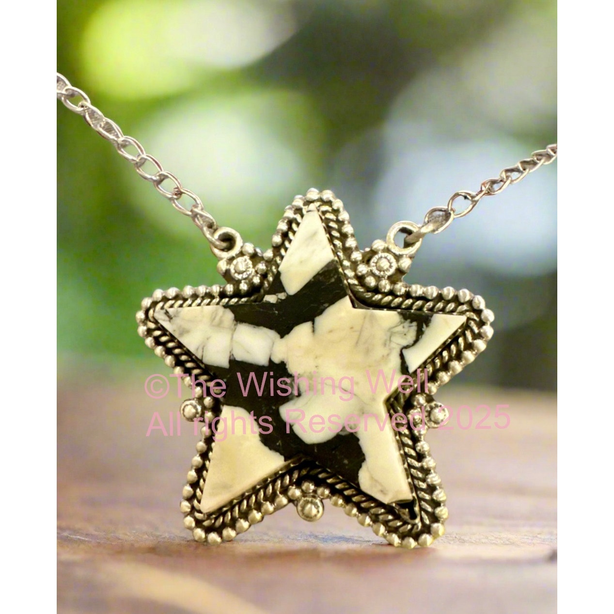 White Buffalo Star | Adjustable Necklace 18-20”
