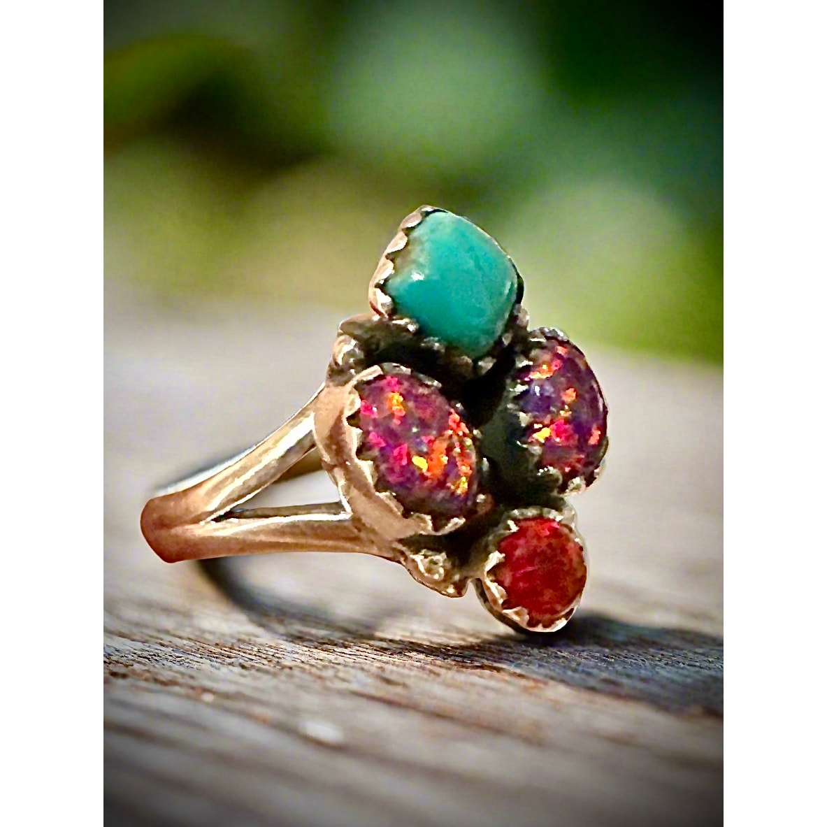 Kingman Turquoise | Balloon Opal | Sterling | Size 6