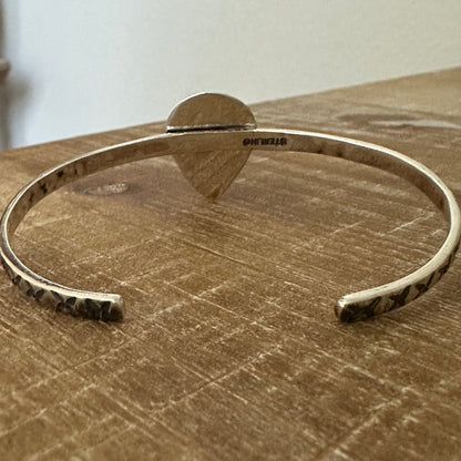Natural Blue/Green Turquoise southwestern tough bracelet .925 Sterling