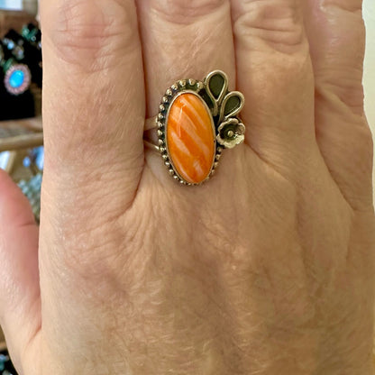 Spiny Oyster .925 Sterling Silver Ring 925 Size