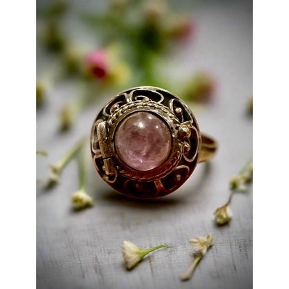 Vintage Taxco Mexico | Amethyst Poison Ring|  Adjustable