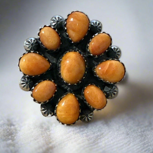 Spiny Oyster Cluster Southwestern Ring Size 8