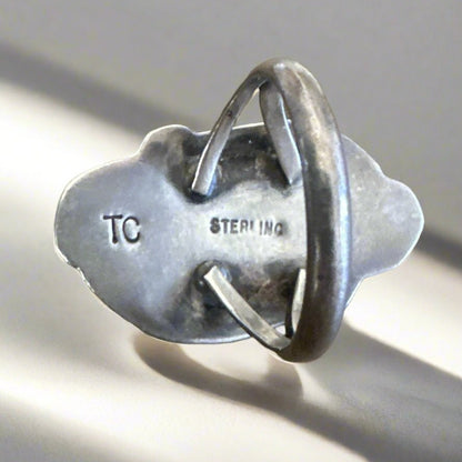 Vintage Native American Ring Makers Initials“TC” Size 6