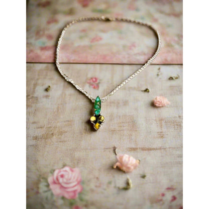 Sonoran Gold Turquoise | Honey Dahlia | Sterling Silver Necklace 18-20”