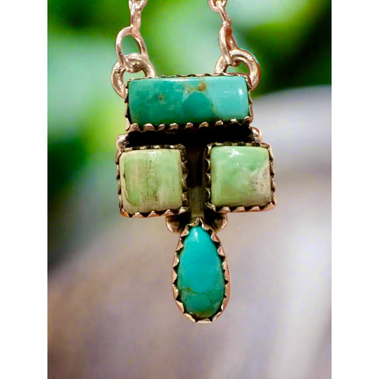 Blue Bird Turquoise | Palomino | Sterling 925 | Necklace 18-20 Inch