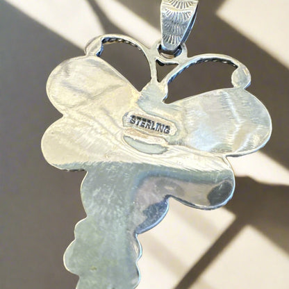 Snake Eyes Turquoise Dragonfly Pendant 2”