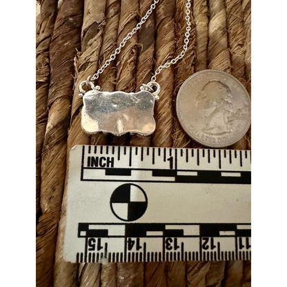 Double Row Snake Eyes Kingman  Bar Necklace  18-20”