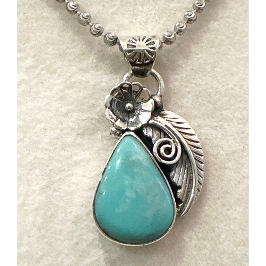 Handmade Kingman Turquoise Southwestern Pendant