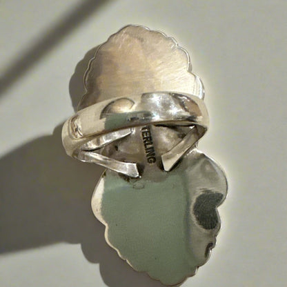 Turquoise & Bumble Bee Jasper .925 Sterling Silver Ring Size 7