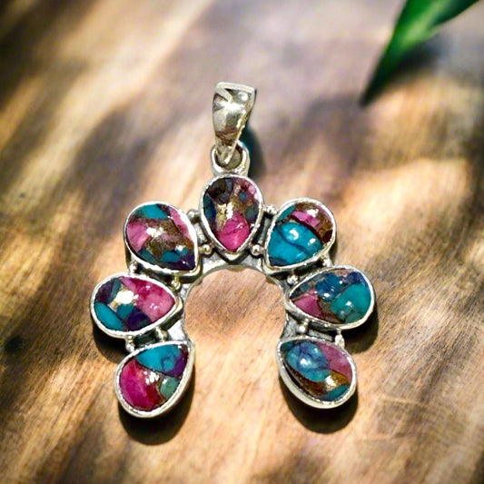 Spiny Oyster Mini Naja Pendant 1.25” 925 Silver