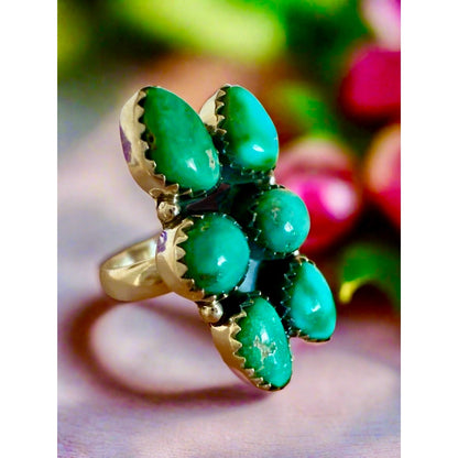 Sonoran Gold Turquoise | 925 Sterling | Adjustable Ring 5-11