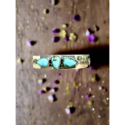 Arizona Turquoise Cuff Bracelet Sterling Silver Adjustsble