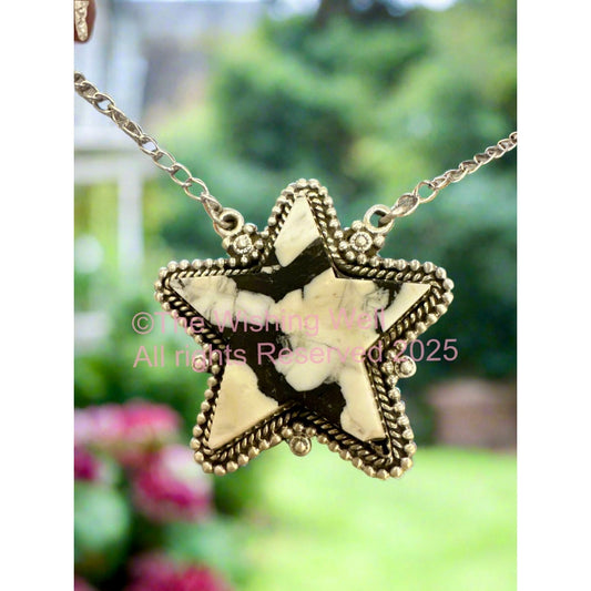 White Buffalo Star | Adjustable Necklace 18-20”