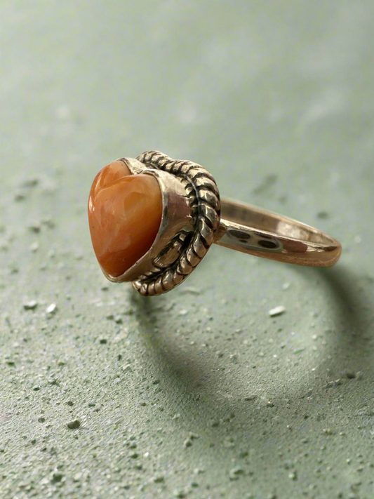 Spiny Oyster .925 Sterling Silver Ring Size 9.5