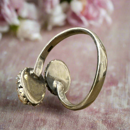 Spiny Oyster Pink Conch Southwestern Bypass Ring Sterling Silver