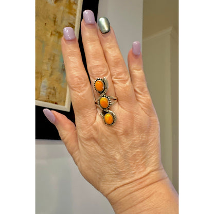 Spiny Oyster | Sterling 925 | Snake Ring | Size 8.5”