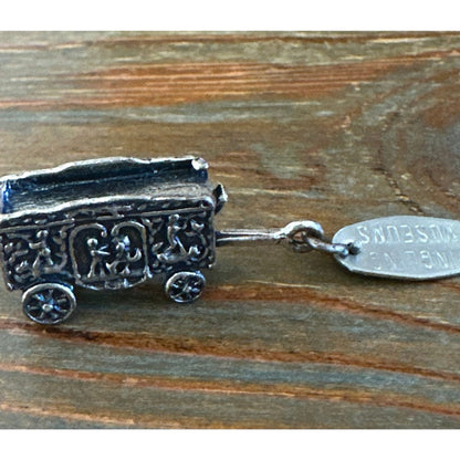 Vintage Ringling, brothers, circus car sterling silver charm