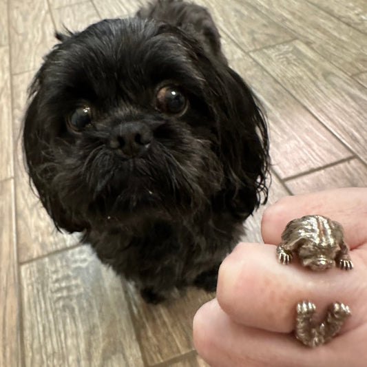 Shih Tzu Ring by Dog Fever Sterling Silver Size 7