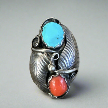 Vintage Native American Ring Makers Initials“TC” Size 6