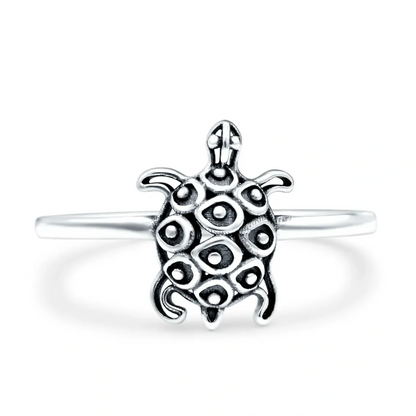 Turtle Band Plain Ring 925 Sterling Silver