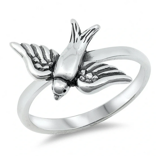 Sparrow Band Plain Ring 925 Sterling Silver