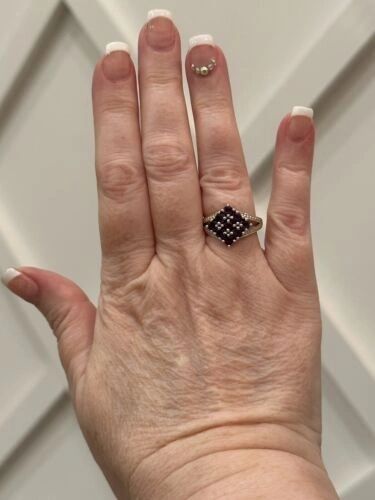 Natural Amethyst 925 Sterling Silver Ring Size 8 For Her