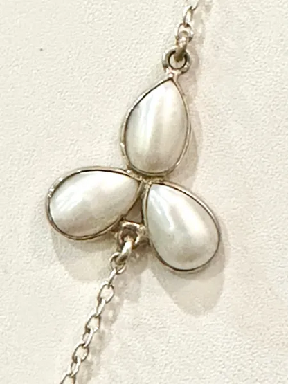 Natural Pearl & smoky Quartz drop necklace