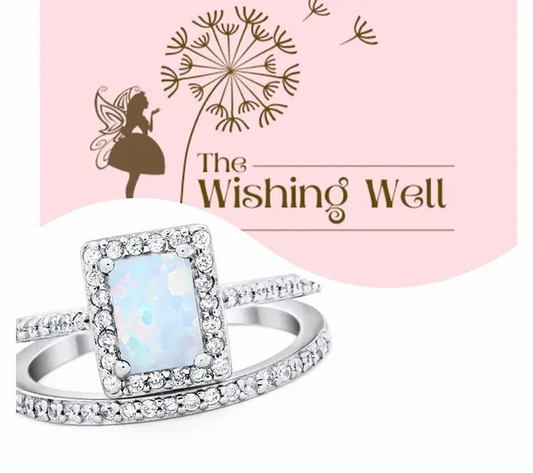 Radiant Cut Two Piece Engagement Ring Lab Created CZ .925 Sterling Silver Wedding Band Set